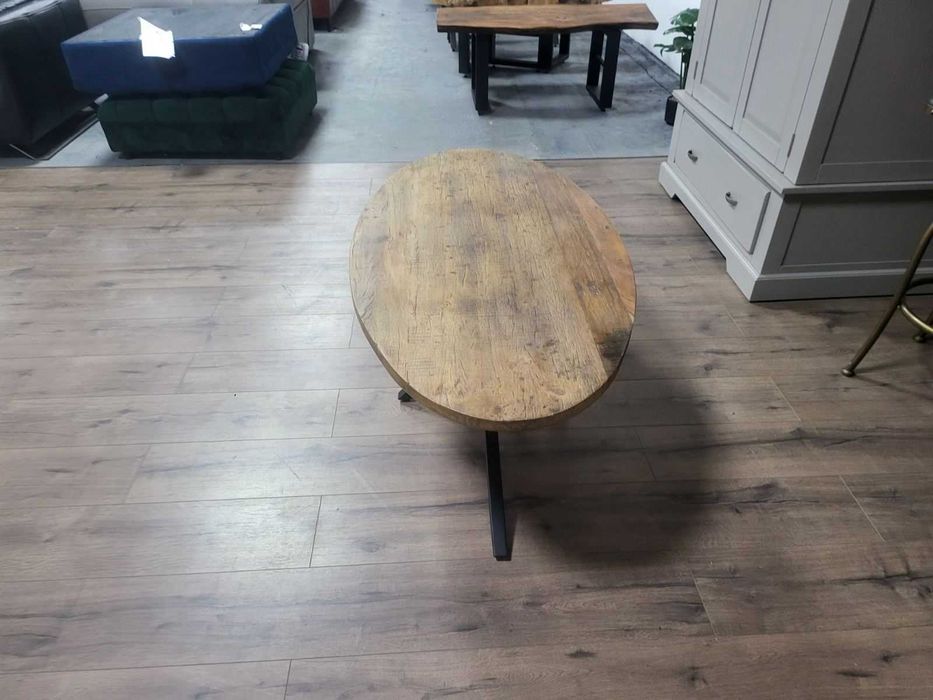 Холна масичка от дъб с метални крака - 6 броя налични