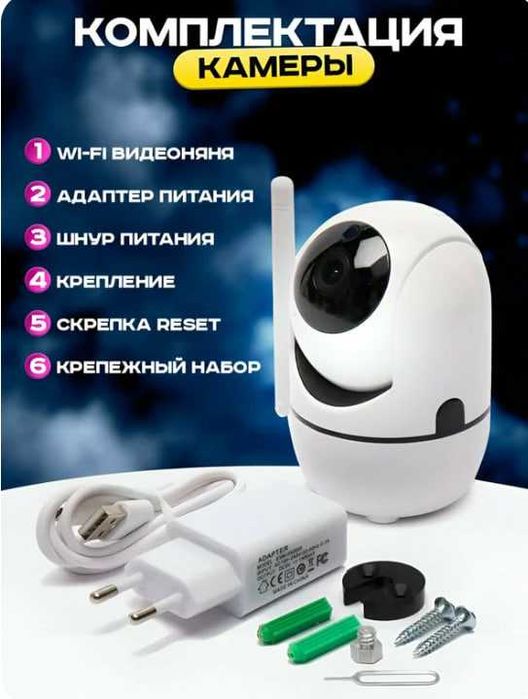 Умная Wi-Fi камера видеонаблюдения  с датчиком движения