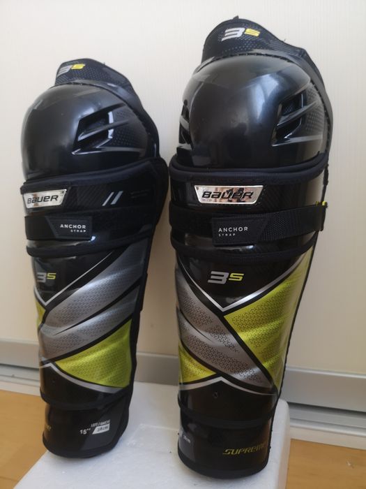 Apărători tibie hochei pe gheață Bauer Supreme 3S - 15 inci 38 cm