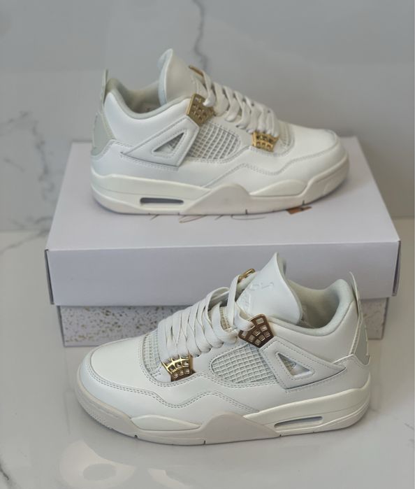 Air Jordan 4 Retro Metallic Gold White Full Box Verificare Colet