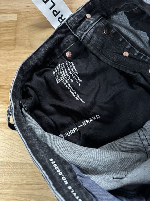 Blugi Purple Brand Slim Fit Negru