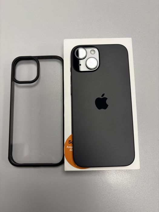 Telefon APPLE iPhone 15 5G, 128GB, Black/ Orange