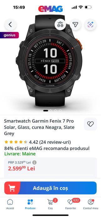 Garmin 7 pro solar SIGILAT