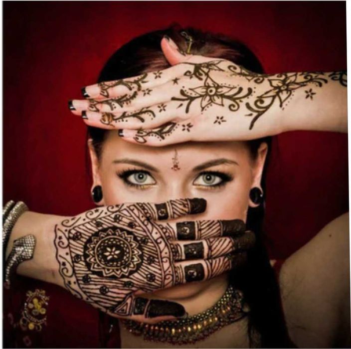 ХЕНА/Кана за временни татуировки ,черна за ТАТТОО