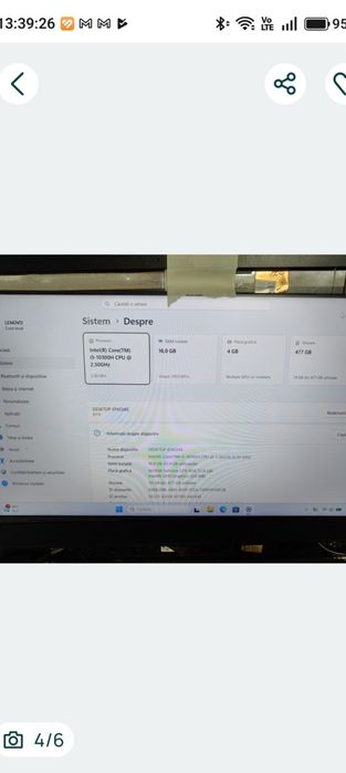 Laptop Gaming Lenovo Legion3 / i5 gen 10 / 16 GB RAM / ssd 512 gb
