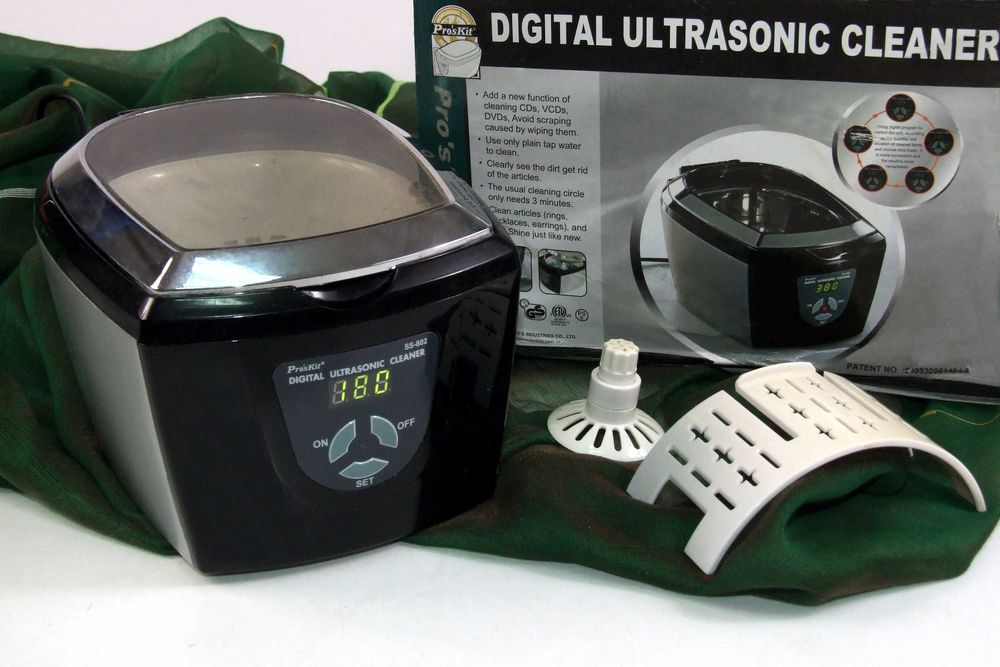 Aparat PRO's Kit: curata cu ultrasunete bijuterii, CDuri, ceasuri, proteze dentare, mecanisme si obiecte mici, etc NOU