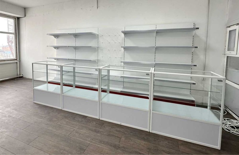 Oynaly prilavkalar, Акция, savdo uskunalari vitrinalar stellajlar