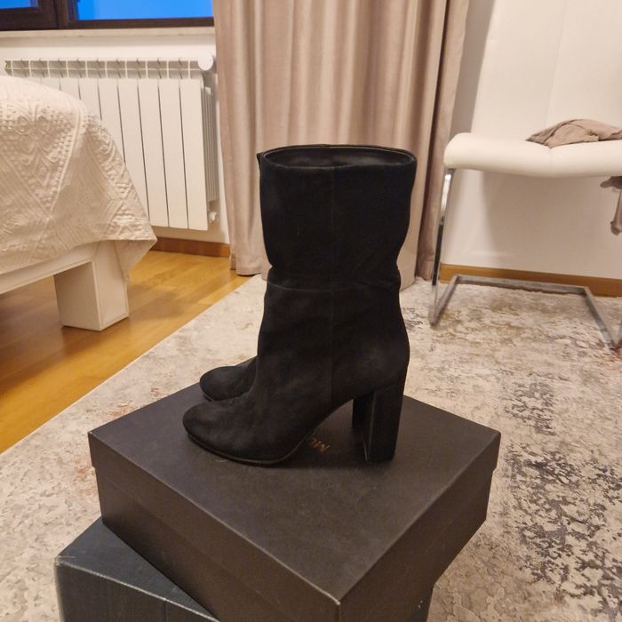 Ghete musette piele întoarsă