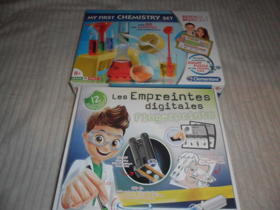 Първи научни комплекти - Отпечатъци и химич. лаборатория