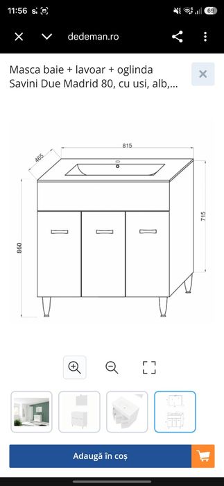 Mobilier baie cu lavoar
