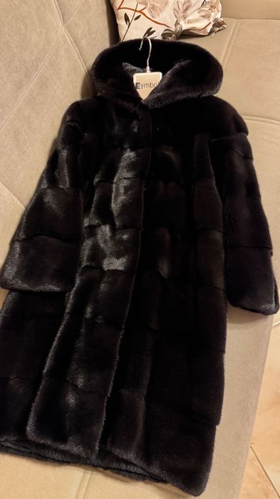 #11 Шикозно палто от норка с качулка Manzari.Гърция.Палто от визон.