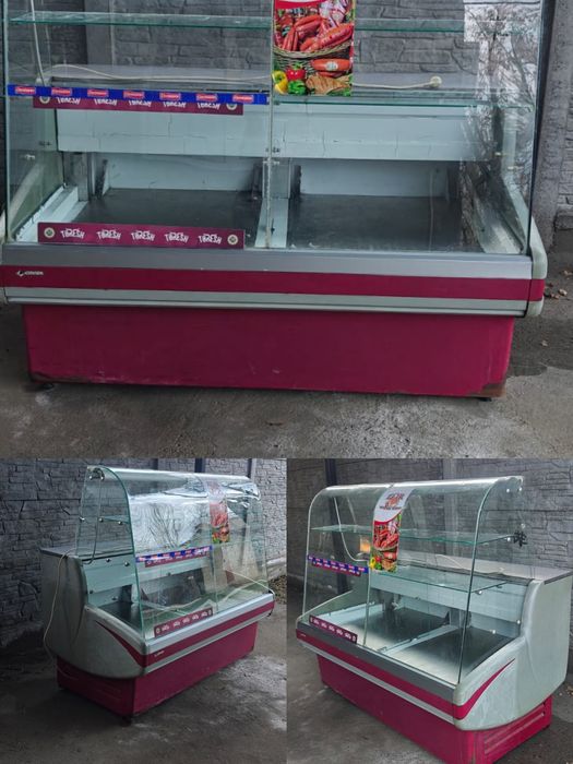 Витринный холодильник в рабочем состоянии