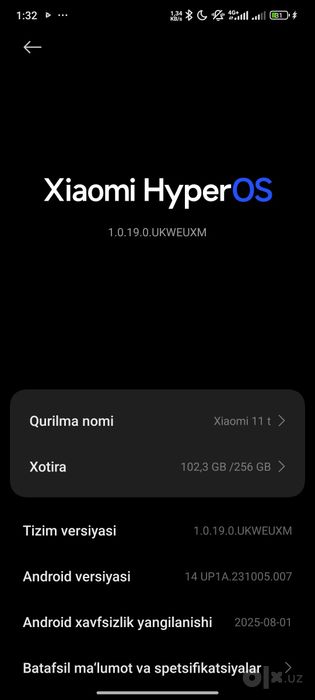 xiomi 11 t 8/256