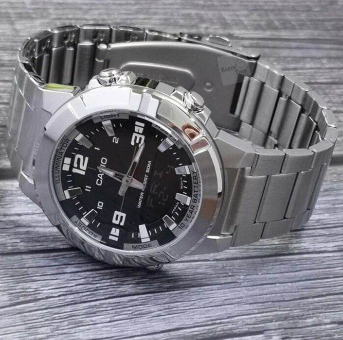 CASIO AMW-870D-1A qo'l soati, kvars, erkaklar uchun, xronograf
