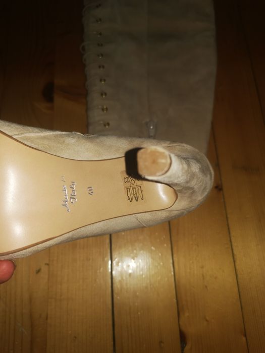 Италиански високи ботуши(Чизми)естествена кожа 40н.