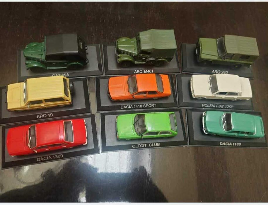 8 machete DeAgostini romanesti+ Polski Fiat,,  20 reviste ,+ biblioraft