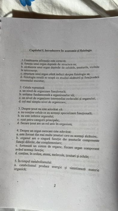 Materiale pentru admiterea la medicina