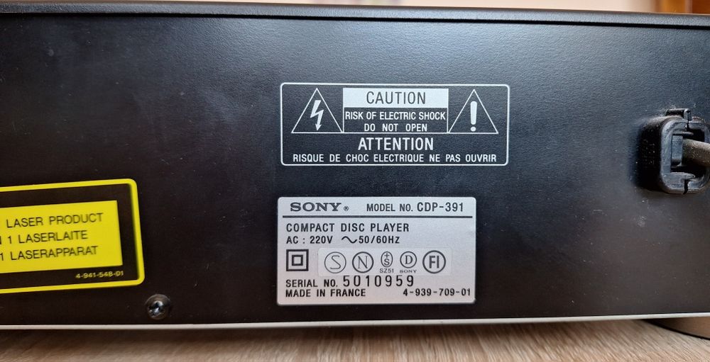 Compact Disc  Player SONY CDP-391
