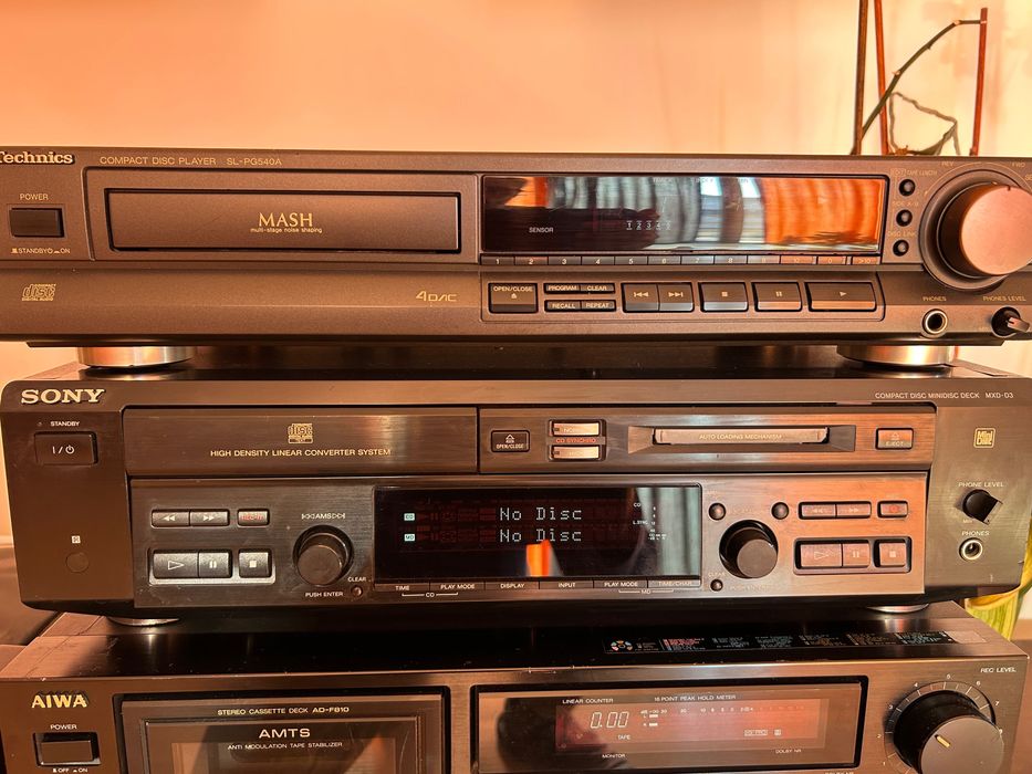 Minidisc Sony MXD D3, Cd player Technics SL-PG540A
