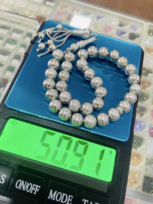 енги кумуш тасбех 33 доналик 50 гр