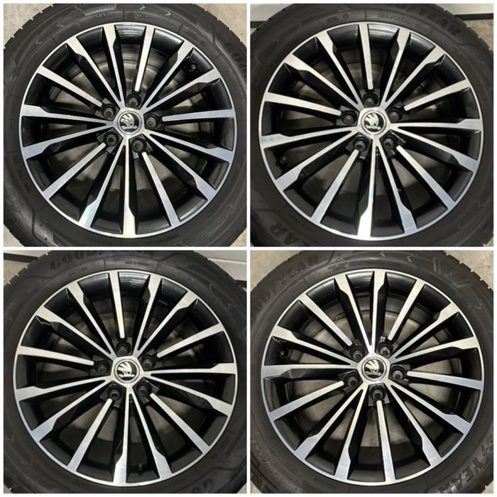 Jante 18 ORIGINALE Skoda Kodiaq Iarna NOI 235/55/18 Laurin Klement Tiguan Goodyear