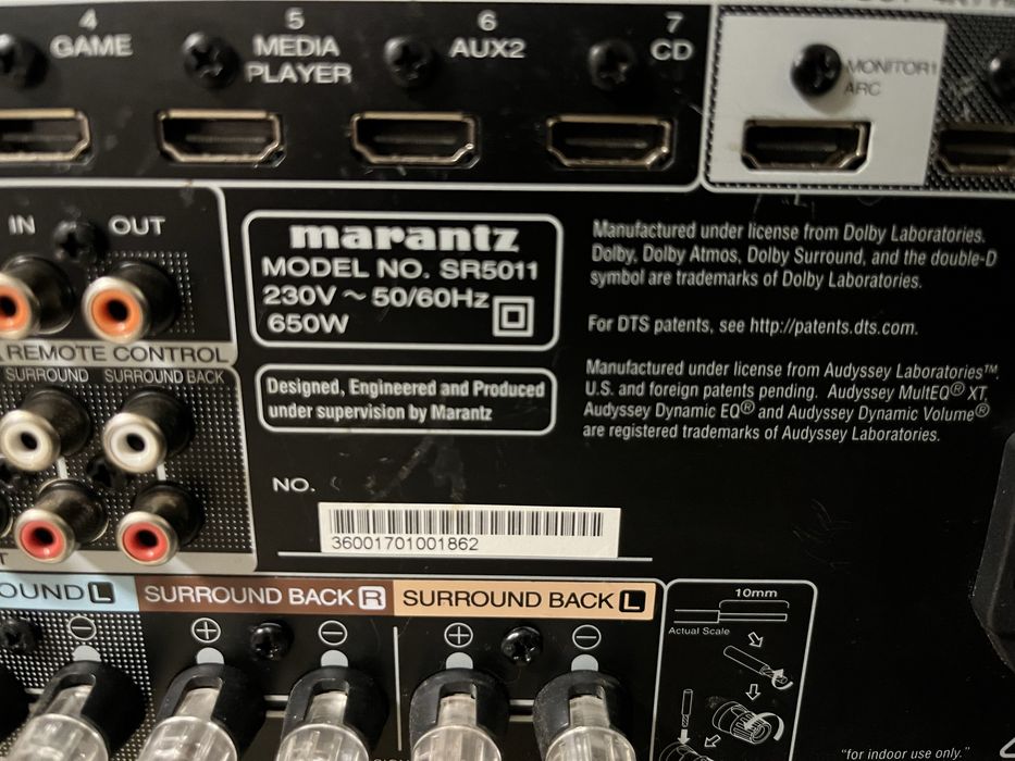 Marantz SR-5011 4K/7.2/Atmos/Arc/Bluetooth/Spotify/Airplay/Wifi/usb etc.