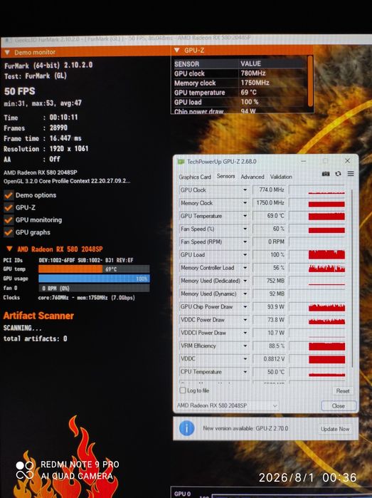 RX 580 8GB 2048Sp