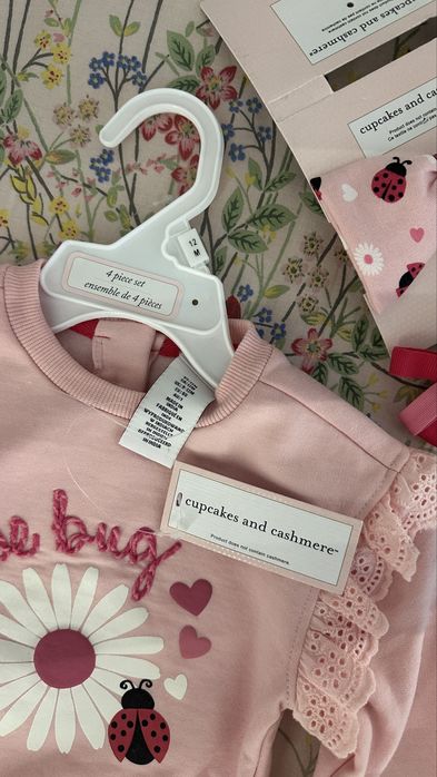 Set Nou 4 Piese Fetiță 12 Luni (80 cm) - Cupcakes and Cashmere