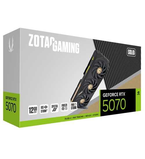 Видеокарта Zotac RTX 5070 Solid, 12 GB
