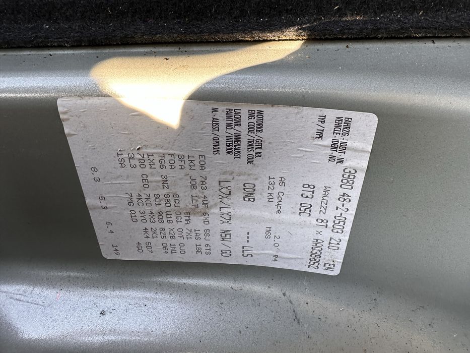 Ауди а5 2.0тфси на части / audi a5 2.0tfsi