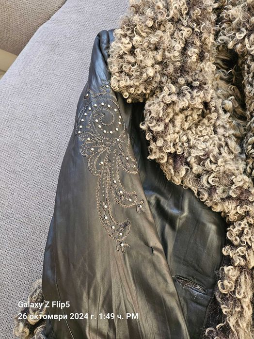 Дамско кожено яке от естествена агнешка кожа