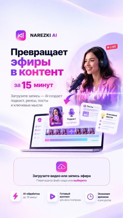 Готовый AI бизнес Нарезки AI-сервис создания контента