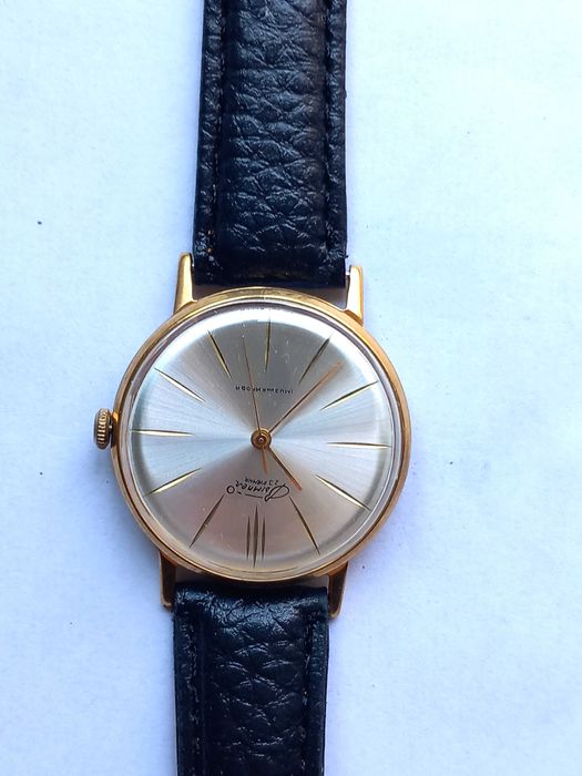 Ceas Poljot VIMPEL 23 jewels placat cu aur , model mai Rar