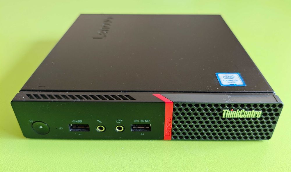 Продавам Lenovo ThinkCentre M700 Tiny / i3/ 16GB RAM DDR4 / 128GB M.2 SATA+ 640GB HDD/ Профилактиран / Windows 10 Pro