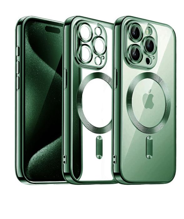 Husa Magneti Marble + Folie Sticla Iphone 14/15/16E/17/PRO/MAX/PLUS