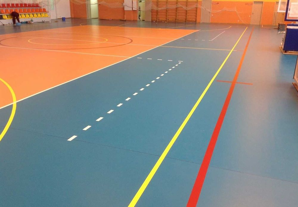 Спортивный ПВХ линолеум! Укладка, материалы