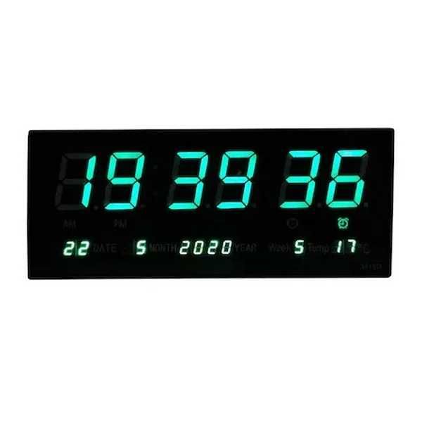 Ceas LED verde perete 3615  36 X 15 cm