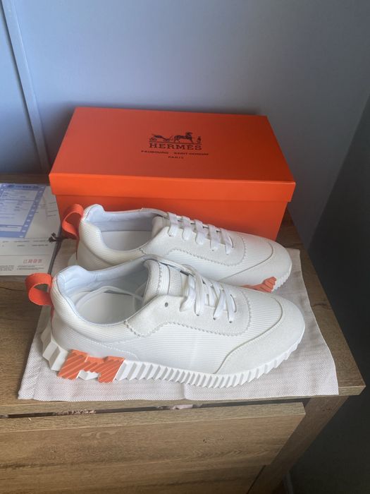 Hermes Bouncing Alb-portocaliu -Full box-Livrare cu verificare-41,42,43