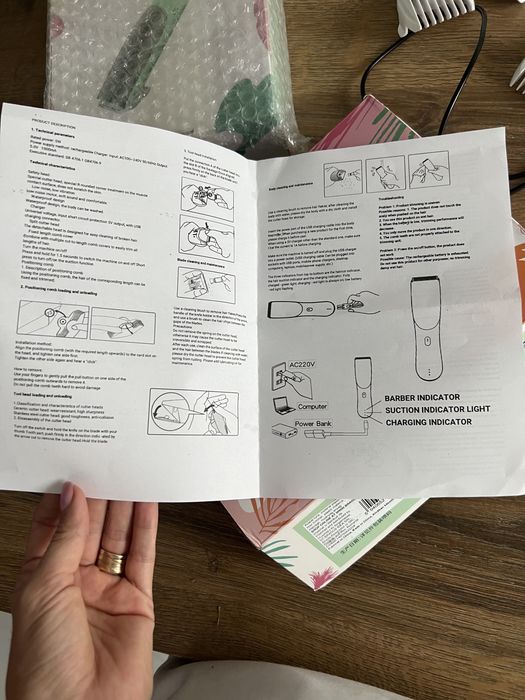 Aparat de tuns bebelusi, silentios, cu 2 trepte de viteza