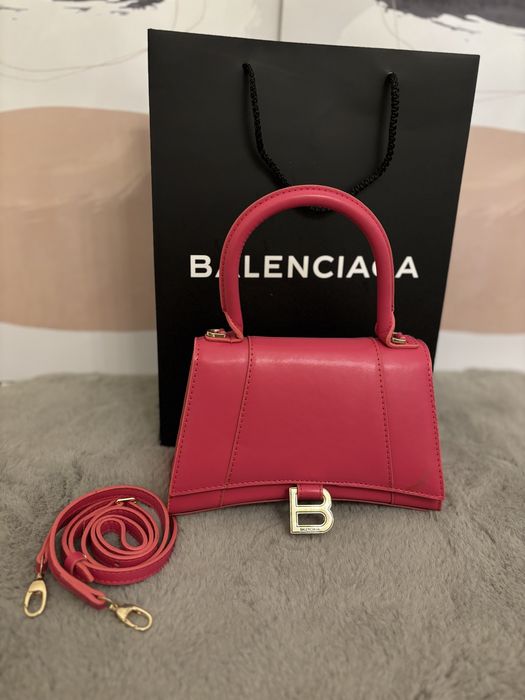 Geantă/Poșeta Balenciaga Hourglass Pink 23x15x8cm