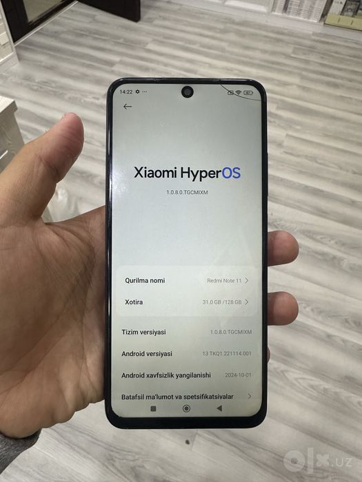 Redmi not 11   128 gb