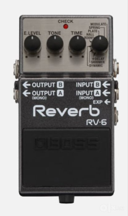 BOSS RV-6 Reverb — практически новый, полный комплект