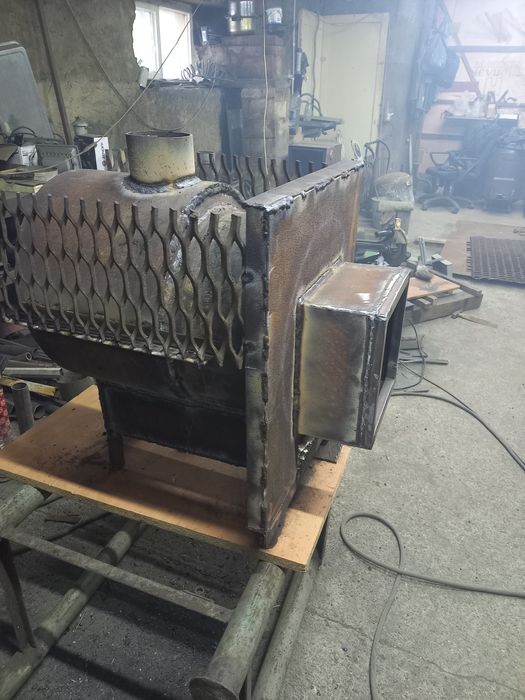 печь для гаража  бани буржуйка