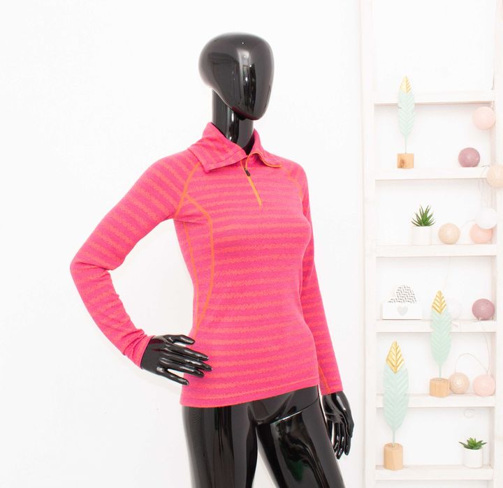 Ulvang дамска блуза с цип висока яка термо бельо мериносна вълна XS