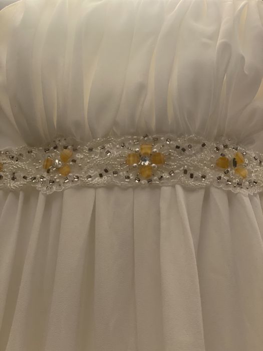 Rochie culoare BEJ insertii