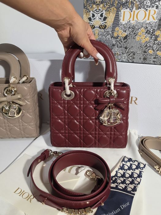 Налична чанта Lady Dior Burgundy
