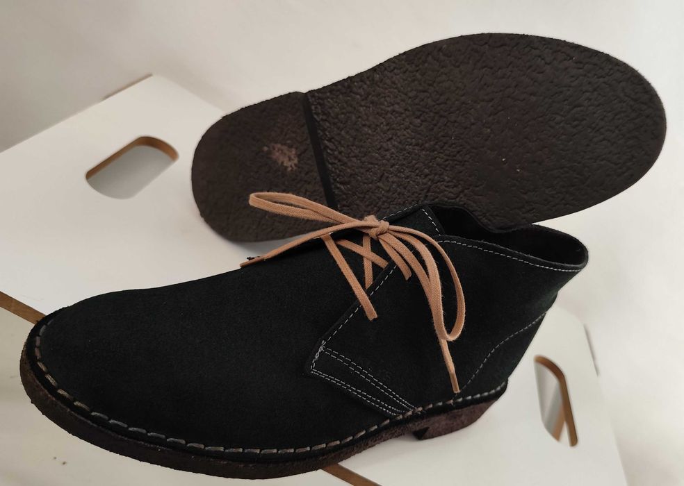 Ghete chukka 39 plain toe suede Lav Artigianale piele naturala moale