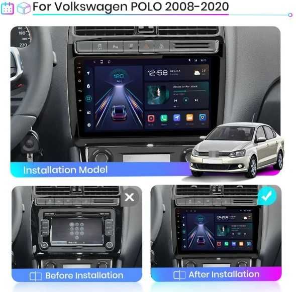 Navigatie Android  Dedicata VW POLO  Carplay Android Auto + Camera
