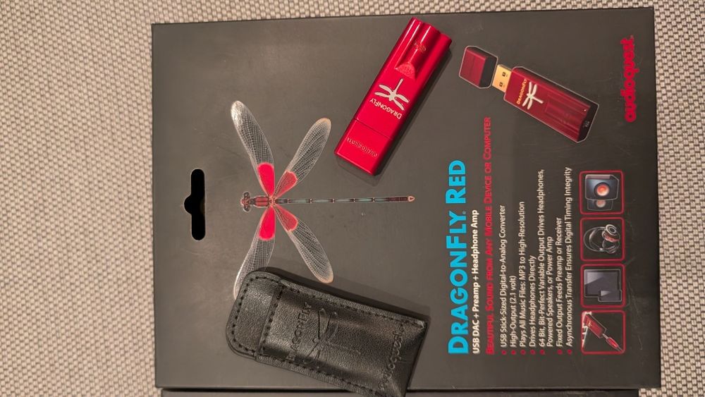 DAC за слушалки dragonfly red + usb c dragon tai