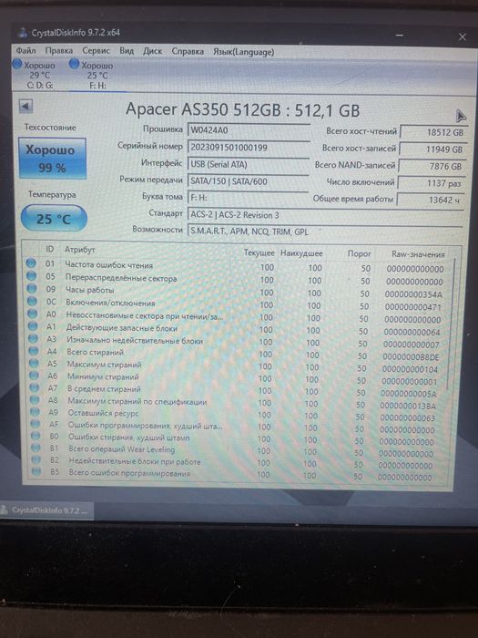 Продается SSD диск Apaser